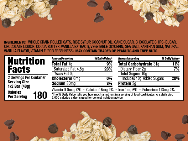 Chocolate Chip Oat Bar