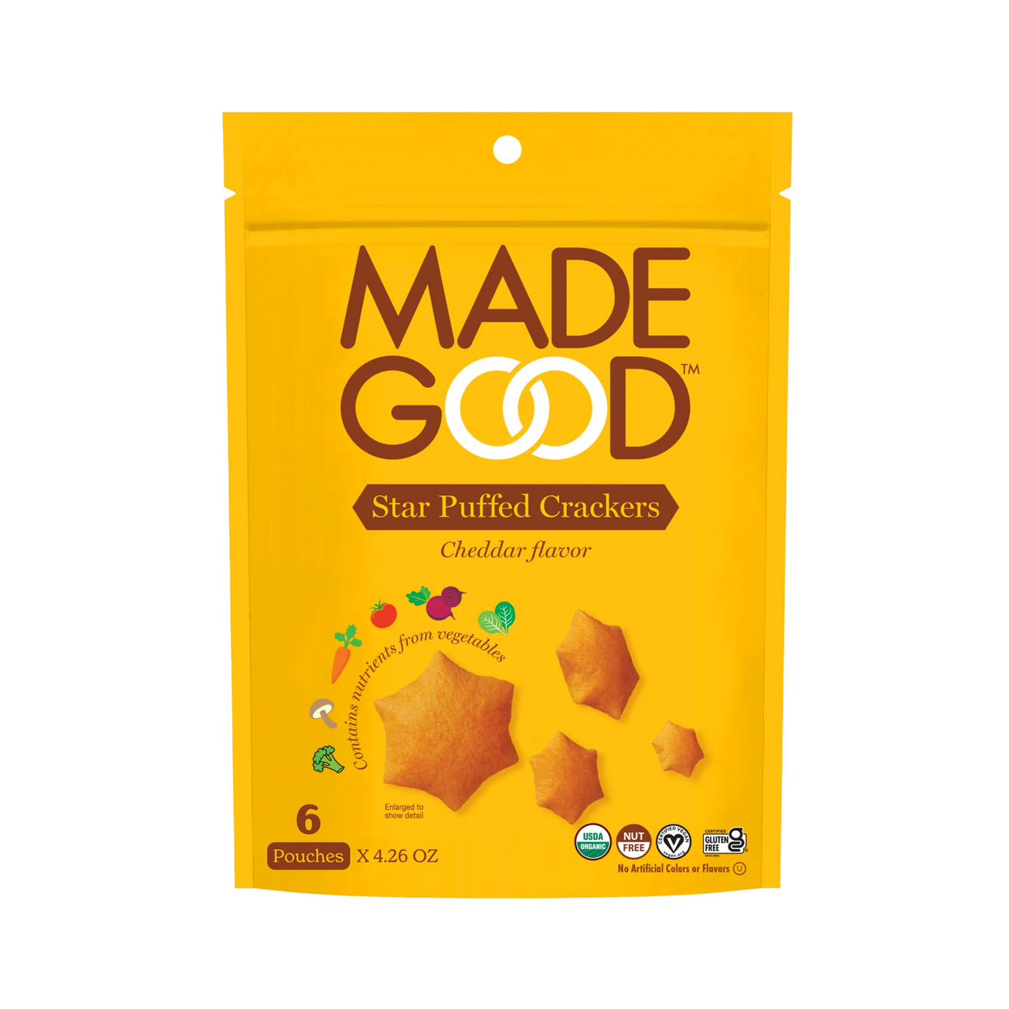 Cheddar Star Puffed Crackers