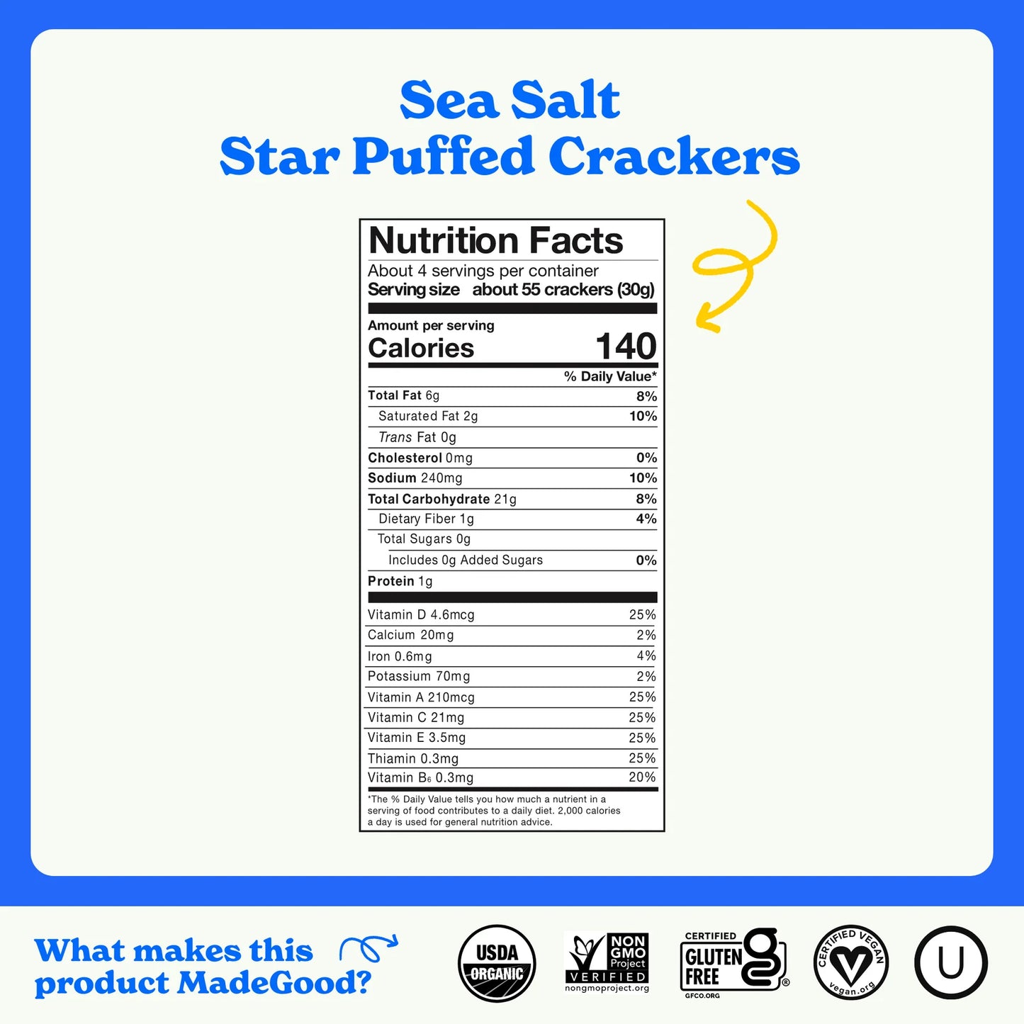 Sea Salt Star Puffed Crackers