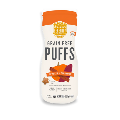 Pumpkin & Cinnamon Grain Free Baby Puffs with Olive Oil